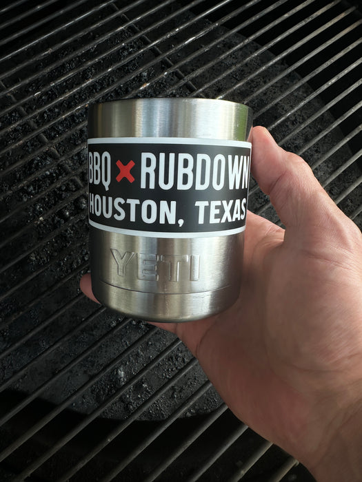 BBQ RUBDOWN Banner Logo Sticker - Black