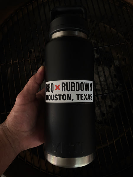BBQ Rubdown Banner Logo Sticker