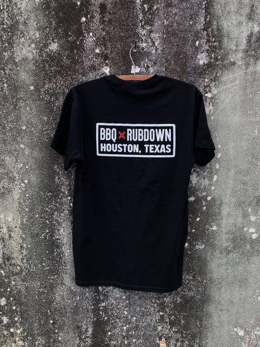 BBQ Rubdown Dual Logo Pocket Tee Back in Black